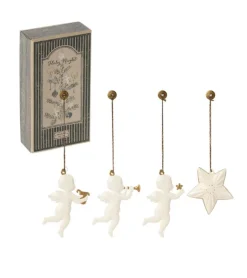 Maileg, O Holy Night, metal engle i æske