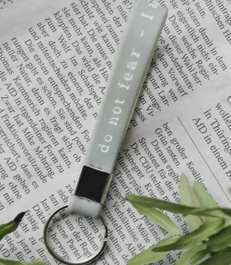 Nøglering gråblå: Do not fear – I am with you