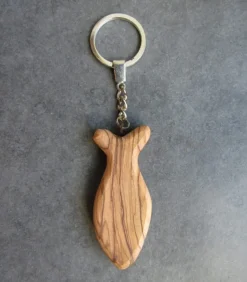 Nøglering med Fisk i oliventræ