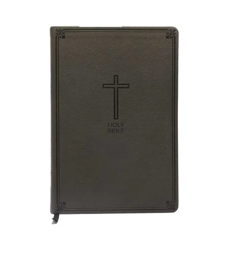 NKJV, Value Thinline Bible, Charcoal Leathersoft