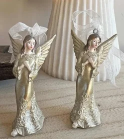 Ophæng, Englepige m. hånd på hjertet, Guld