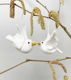 Ophæng Fredsdue, Sæt af 2 – Gry & Sif