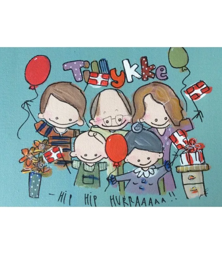 Pakke med 10 stk blandet Til & Fra kort af Lone Engsig Hvam