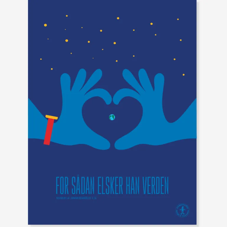 Plakat: For sådan elsker han verden, A3