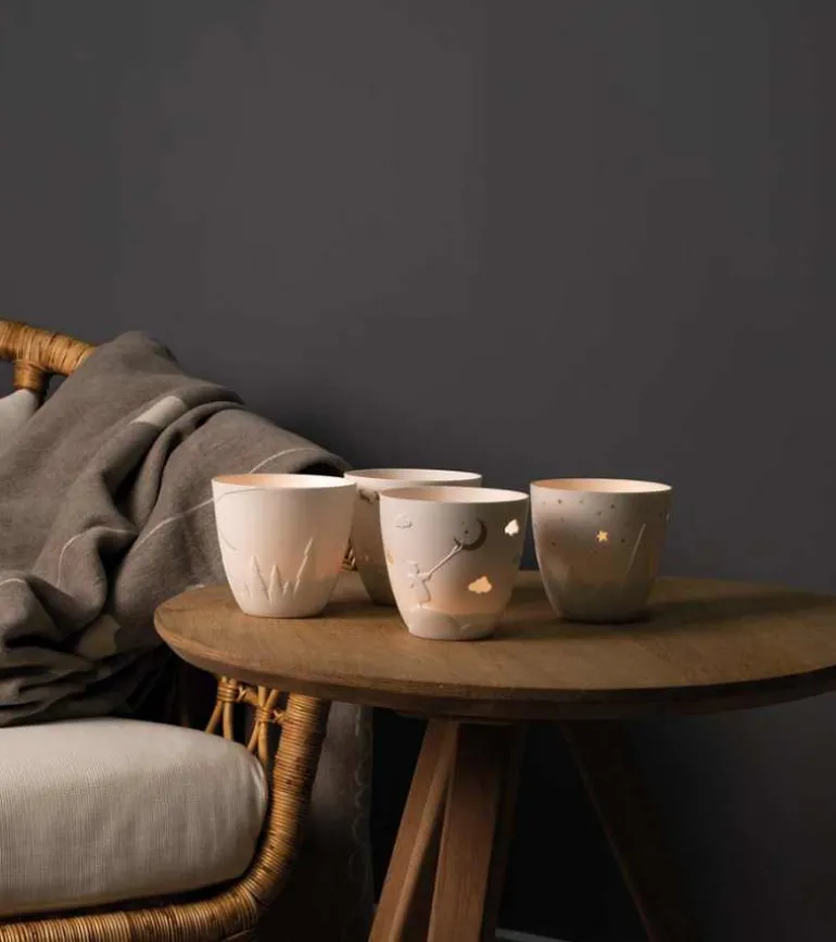 Poesi Lysestage med engel, Guld