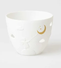 Poesi stage, Engel med måne, Hvidt porcelæn