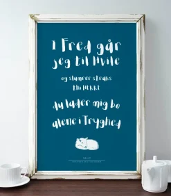 Poster, I Fred går jeg til hvile, petroleum, A4