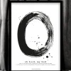 Poster med stort O: Oh Lord, my God, A3