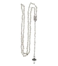 Rosenkrans med transparente glasperler