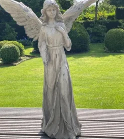 Skulptur Engel med fjerpen, 53 cm