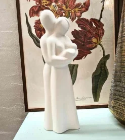 Skulptur: Nybagte forældre, Keramik, H 32cm