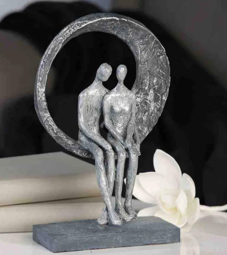 Skulptur, Par i Kærligheds cirkel, 30 cm