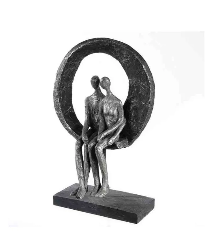 Skulptur, Par i Kærligheds cirkel, 30 cm