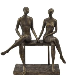 Skulptur Par på bænk