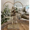 Skulptur, Par siddende i hjerte, 31 cm