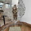 Skulptur, Par siddende i skulptur, 34 cm