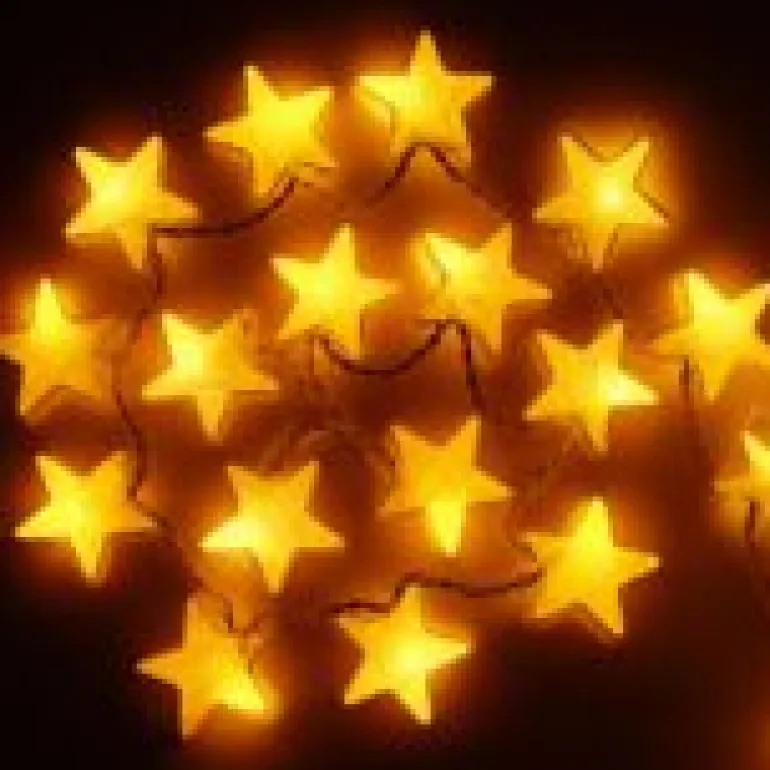 STJERNER, LED Lyskæde med 20 lys, Hvid