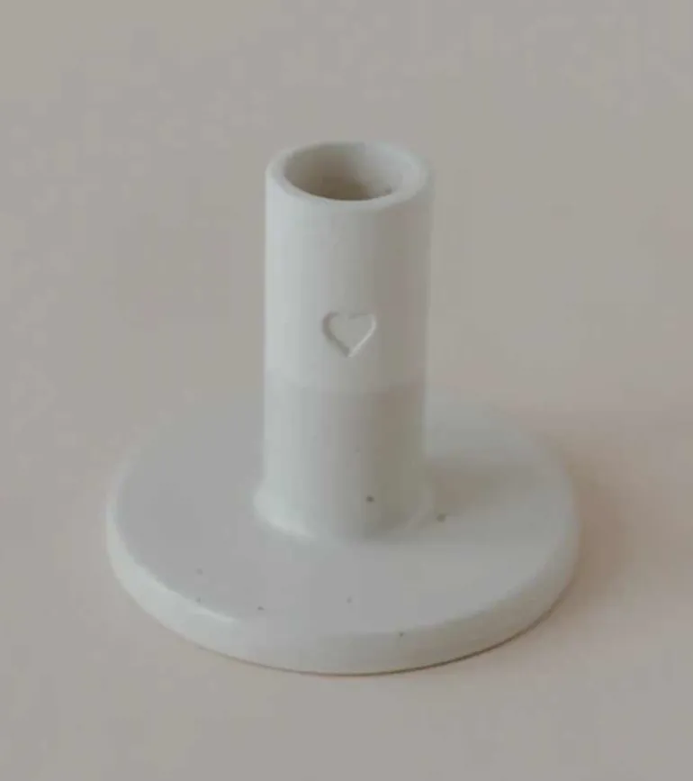 Stor lysestage med hjerte