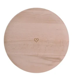 Undertallerken i bøg med hjerte