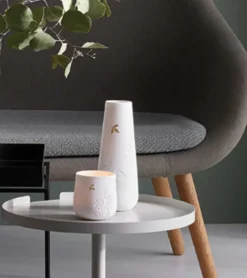 Vase med guldblad, 21 cm